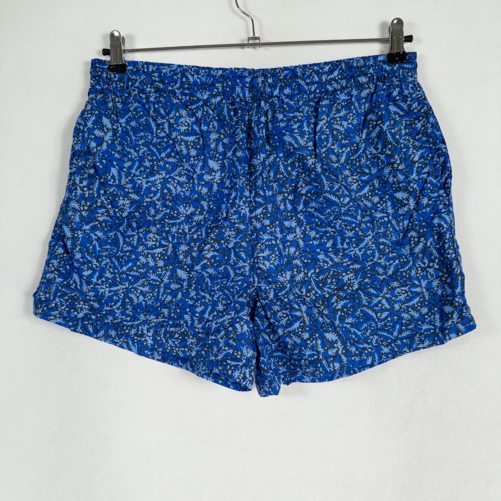 Vintage Surf Odyssey Swim Trunks Mens Sz Medium Blue Tropical Leaf Mesh Lined